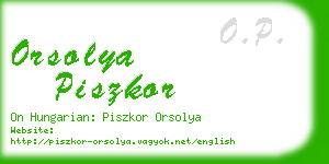 orsolya piszkor business card